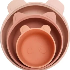 Ali + Oli - conjunto de tigela de lanche empilhável 3Pk, blush terracota Hot