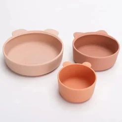 Ali + Oli - conjunto de tigela de lanche empilhável 3Pk, blush terracota Hot