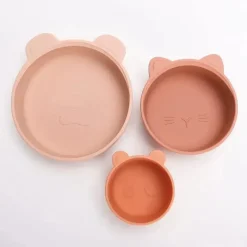Ali + Oli - conjunto de tigela de lanche empilhável 3Pk, blush terracota Hot