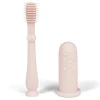 Ali + Oli - Conjunto oral de escova de dentes e limpador de língua para bebês, blush Sale