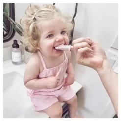 Ali + Oli - conjunto oral para escova de dente e limpador de língua para bebês, marfim Discount