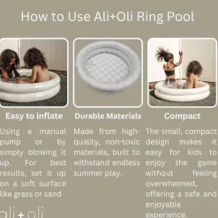 Ali + Oli - Piscina inflável para crianças pequenas Two Rings 35 pol (Checkers) Clearance
