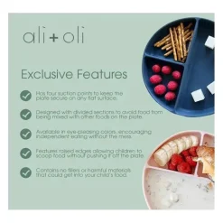 Ali + Oli - Prato Bebê Com Sucção E Porções Divididas, Fulvo Outlet