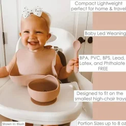 Ali + Oli Suction Bowl & Colher (Blush) Outlet