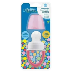 Dr. Brown's Alimentador de silicone Dr. Brown's Fresh Firsts, rosa, 1 pacote Clearance