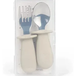Ali + Oli Ali+Oli - conjunto de aprendizagem de colher e garfo para crianças, 6m+, cáqui Online