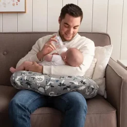 Boppy Almofada de alimentação e apoio infantil - dinossauros cinza Clearance