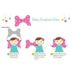 Baby Elephant Ears Almofada de orelhas de elefante bebê orelhas de sereia Fashion