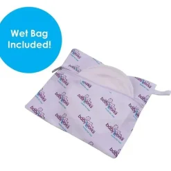 Baby Works Almofadas de amamentação reutilizáveis ​​de bambu para bebês com bolsa molhada e bolsa de roupa suja - 8 ct Outlet