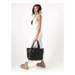 7AM Voyage - Bolsa de fraldas Capri à prova d'água com alças transversais, preta polar New