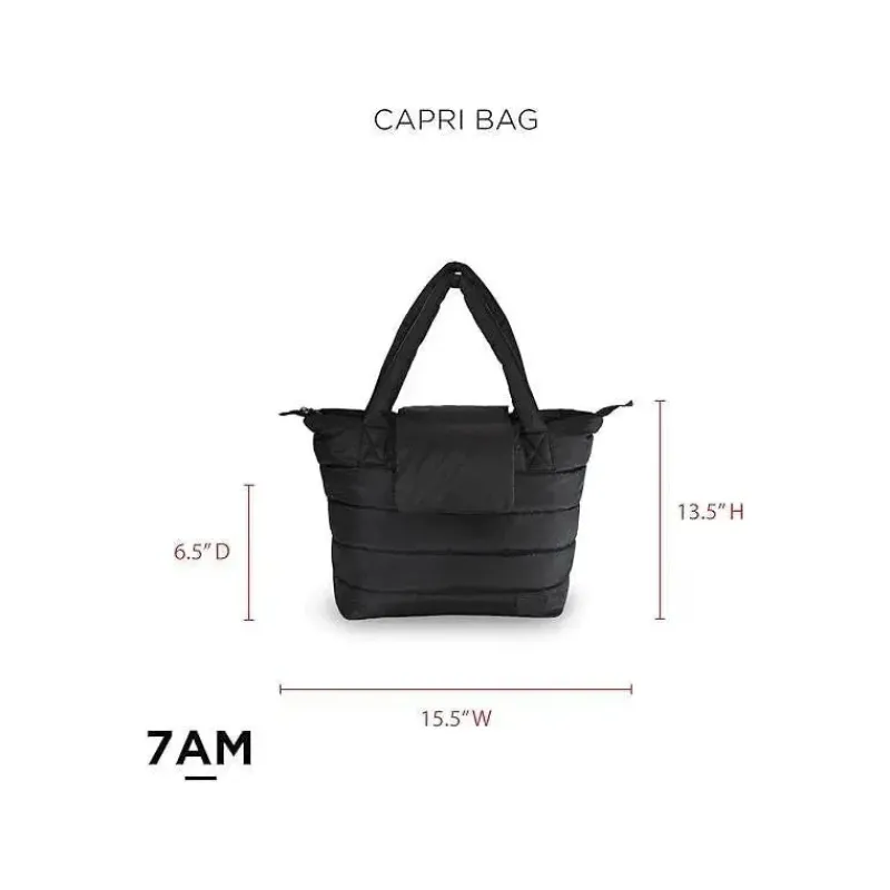 am_voyage__bolsa_de_frald_SKUTqMYLyTN_5.webp 7AM Voyage - Bolsa de fraldas Capri à prova d'água com alças transversais, preta polar New