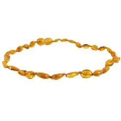 The Amber Monkey Amber Monkey - Colar de Âmbar Báltico Polido de 10-11 polegadas, Feijão de Mel Clearance
