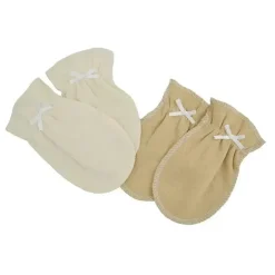 American Baby Company American Baby - 2 unidades de luvas de algodão orgânico, natural/mocha Sale