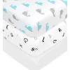 American Baby Company American Baby -100% Algodão Malha 5,7 Oz Valor Jersey Lençol de Berço Ajustado 15 X 33 X 4, Alfabeto Cinza Best