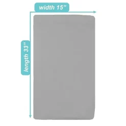 American Baby Company American Baby -100% Algodão Malha 5,7 Oz Valor Jersey Lençol de Berço Ajustado 15 X 33 X 4, Alfabeto Cinza Best