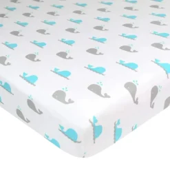 American Baby Company American Baby -100% Algodão Malha 5,7 Oz Valor Jersey Lençol de Berço Ajustado 15 X 33 X 4, Alfabeto Cinza Best
