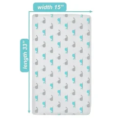 American Baby Company American Baby -100% Algodão Malha 5,7 Oz Valor Jersey Lençol de Berço Ajustado 15 X 33 X 4, Alfabeto Cinza Best