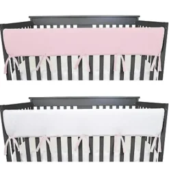 American Baby Company American Baby - Cobertura Longa para Trilho de Berço, Rosa/Branco Sale