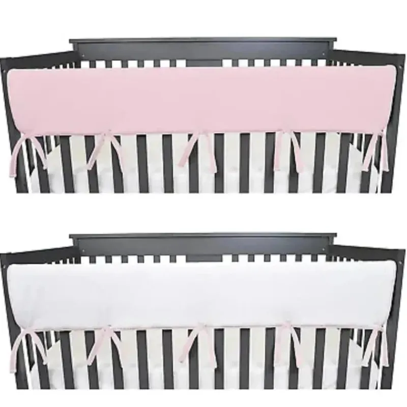 american_baby__cobertura__SKUNiWxzzB1_0.webp American Baby Company American Baby - Cobertura Longa para Trilho de Berço, Rosa/Branco Sale