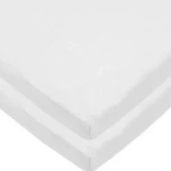 American Baby Company American Baby - Lençol de berço 15 x 33, 100% algodão natural, branco Best
