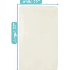 American Baby Company American Baby - Lençol de berço justo 15 x 33, malha jersey 100% algodão natural, creme New