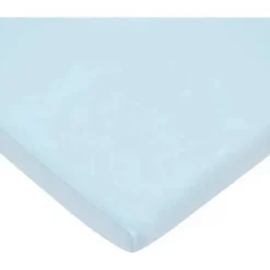American Baby Company American Baby - Lençol de berço ajustado 100% algodão natural malha jersey, azul Online