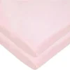 American Baby Company American Baby - Lençol de berço justo 15 x 33, malha jersey 100% algodão natural, rosa Best
