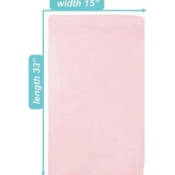 American Baby Company American Baby - Lençol de berço justo 15 x 33, malha jersey 100% algodão natural, rosa Best