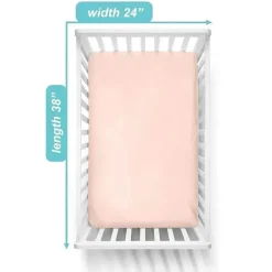 American Baby Company American Baby - Mini Lençol de Berço 24 x 38, Lençol Portátil 100% Algodão Jersey, Blush Discount