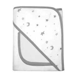 American Baby Company American Baby - toalha orgânica com capuz e toalhinha, estrelas cinzentas e lua Sale