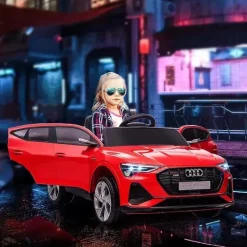 Tobbi Aosom - Carro Audi infantil movido a bateria em brinquedo com controle remoto, vermelho Sale