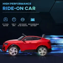 Tobbi Aosom - Carro Audi infantil movido a bateria em brinquedo com controle remoto, vermelho Sale
