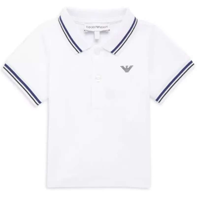 armani__baby_boy_essentia_SKU2byK4JRo_0.webp Armani Baby Armani - Baby Boy Essential Short Sleeve Polo, White Online
