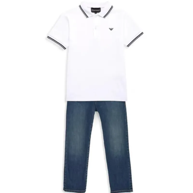 armani__baby_boy_essentia_SKU2byK4JRo_1.webp Armani Baby Armani - Baby Boy Essential Short Sleeve Polo, White Online