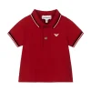 Armani Baby - Boy Essential Short Sleeve Polo, Red Outlet