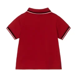 Armani Baby - Boy Essential Short Sleeve Polo, Red Outlet