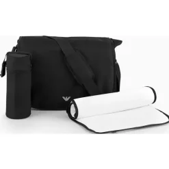 Armani Baby - Conjunto de bolsa múmia com placa de águia, preta Clearance