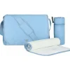 Armani Baby - Conjunto de bolsa múmia com placa de águia, azul celeste Online