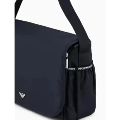 Armani Baby - Conjunto de bolsa múmia com placa de águia, azul marinho Online
