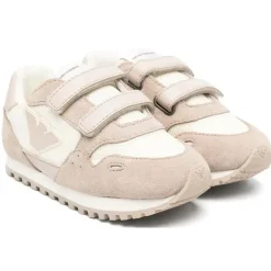 Armani Baby - Logo Patch Sneakers, Tan/Vanilla Clearance