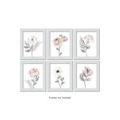 Lambs u0026 Ivy Arte de parede sem moldura de cordeiros e hera - aquarela floral Discount