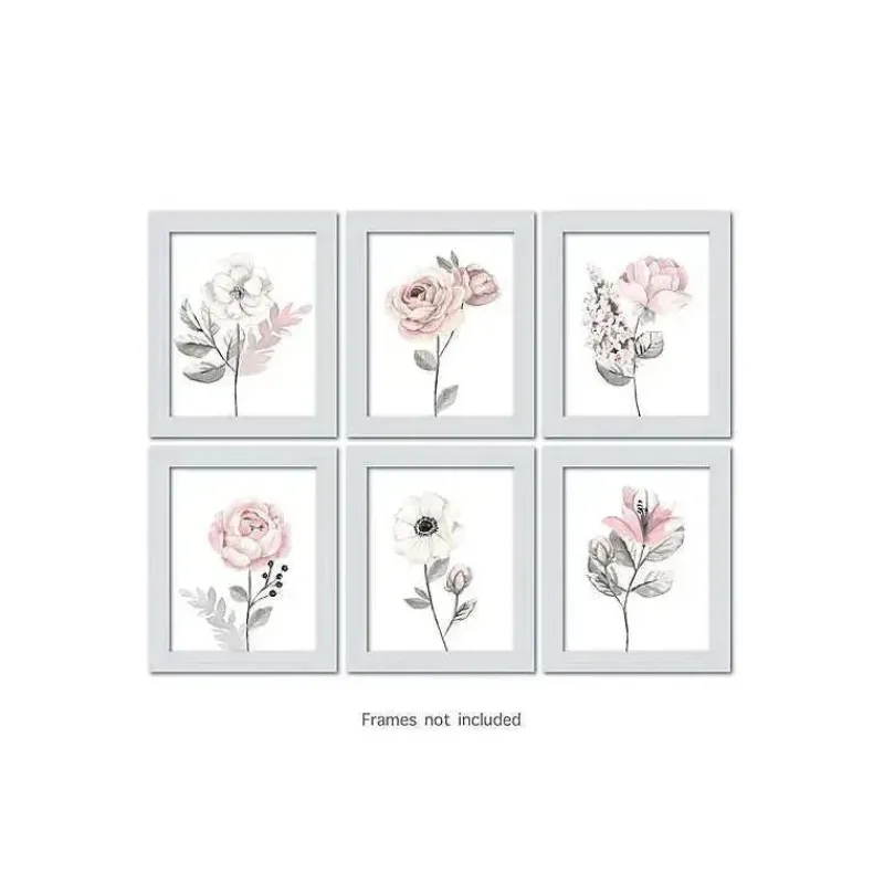 arte_de_parede_sem_moldur_SKURlrWzopZ_2.webp Lambs u0026 Ivy Arte de parede sem moldura de cordeiros e hera - aquarela floral Discount
