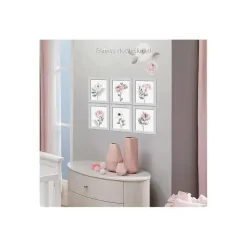Lambs u0026 Ivy Arte de parede sem moldura de cordeiros e hera - aquarela floral Discount