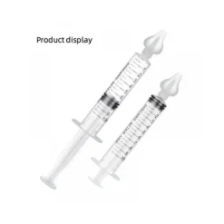 Ali Express Aspirador nasal com tubo de agulha sólido de silicone para bebê 2 peças 10 ml Hot
