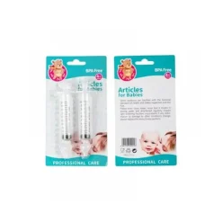 Ali Express Aspirador nasal com tubo de agulha sólido de silicone para bebê 2 peças 10 ml Hot