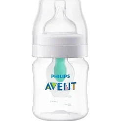 Philips Avent Avent - 1 unidade de mamadeira anti-cólica com ventilação sem ar, 4 onças, transparente New