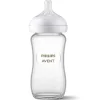 Philips Avent Avent - 1 unidade de mamadeira de vidro natural com bico de resposta natural, 8 onças New