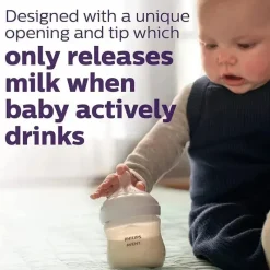 Philips Avent Avent - 1 unidade de mamadeira de vidro natural com bico de resposta natural, 4 onças Hot