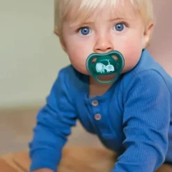 Philips Avent Avent - Chupeta Ultra Air 18M+, Opal Elephant / Blue Hello, Pacote com 2 Hot