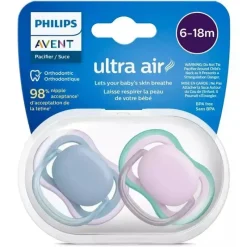 Philips Avent Avent - Chupeta Ultra Air 2Pk Azul Hush & Lush Lilás, 6/18M Best